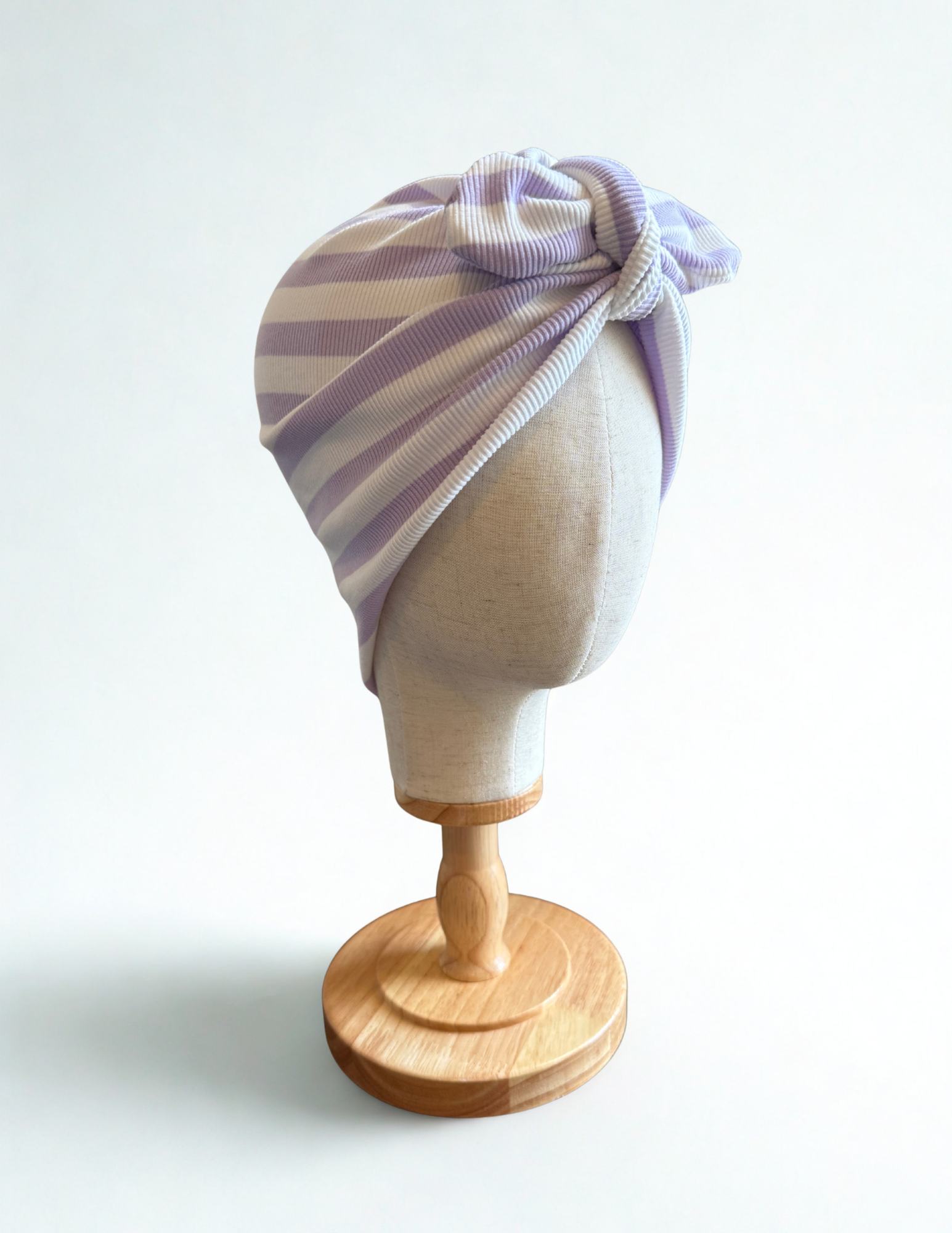 Purple & White Stripe Brushed Fleece