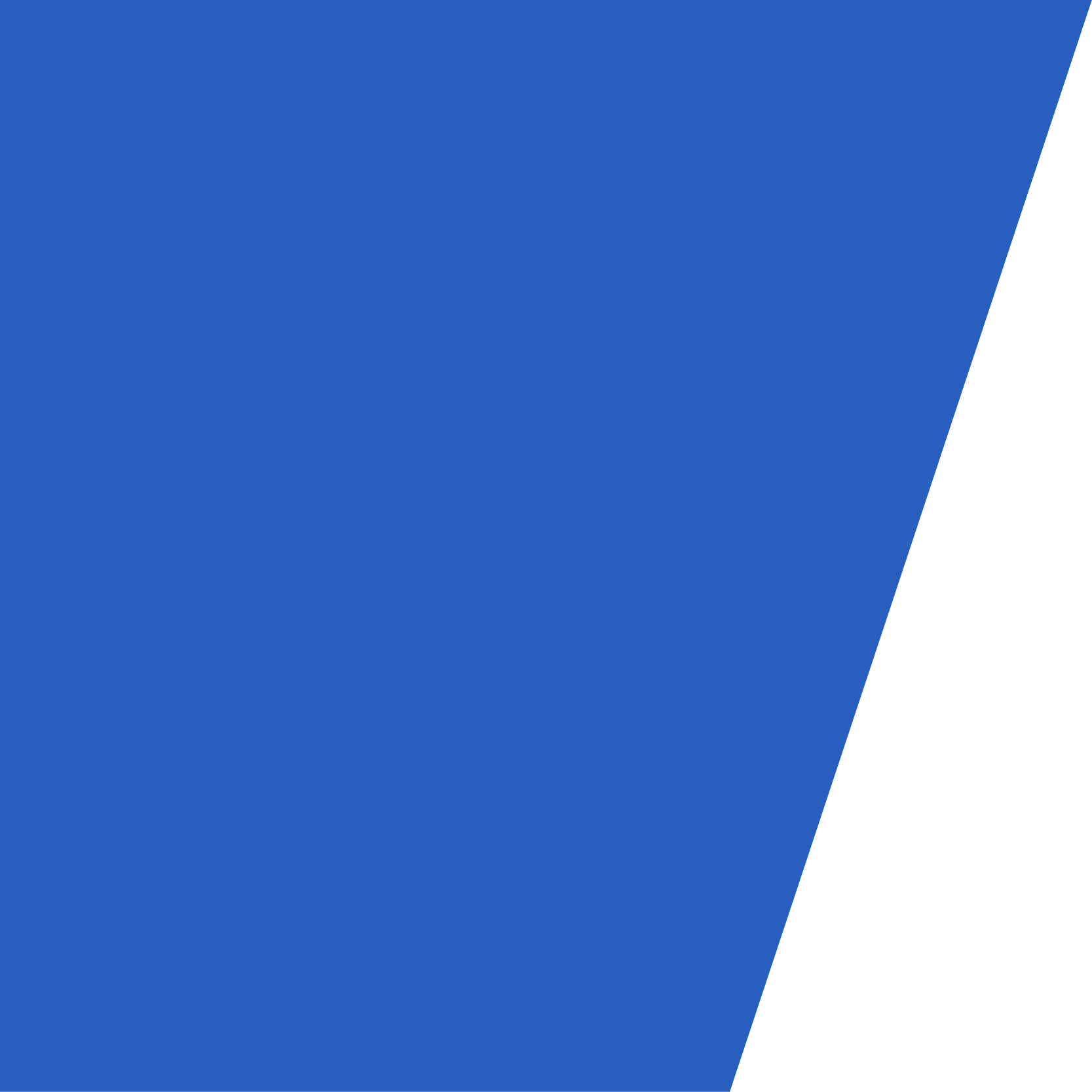 A blue background with a black diagonal stripe on the right side.