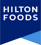 Hilton Foods logo on a blue background