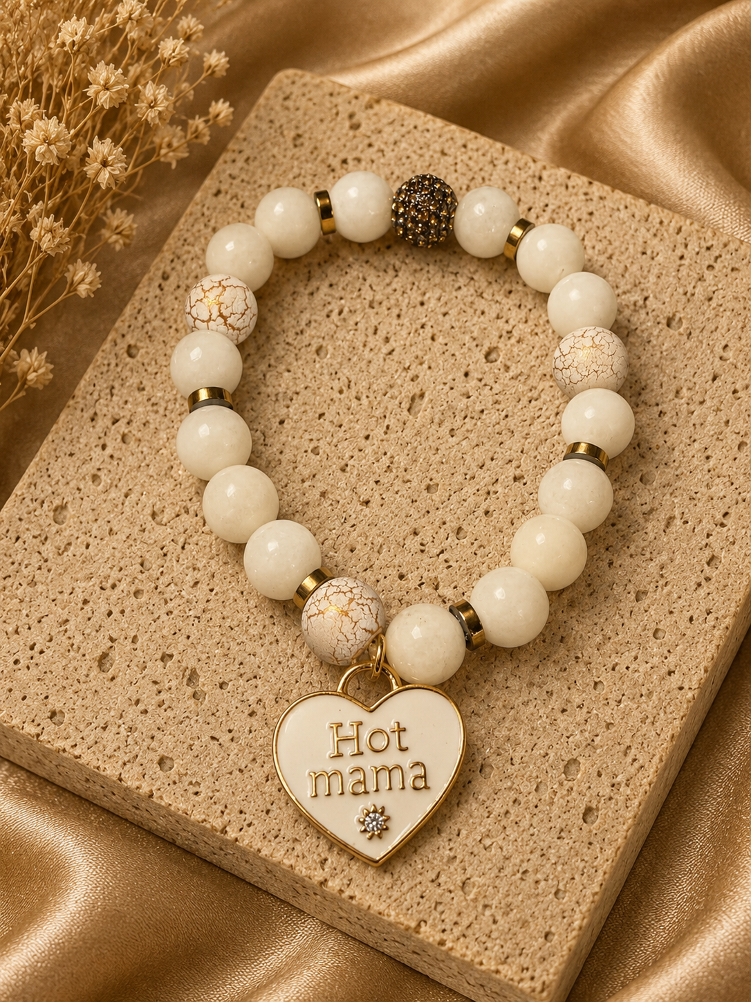 Creamy Howlite Beaded Bracelet
