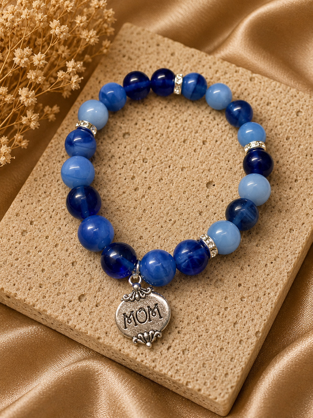 Blue Beaded Bracelet