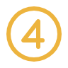 Number 4 inside a black circle with gold outline on a white background.