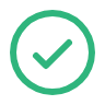 Green checkmark inside a circle