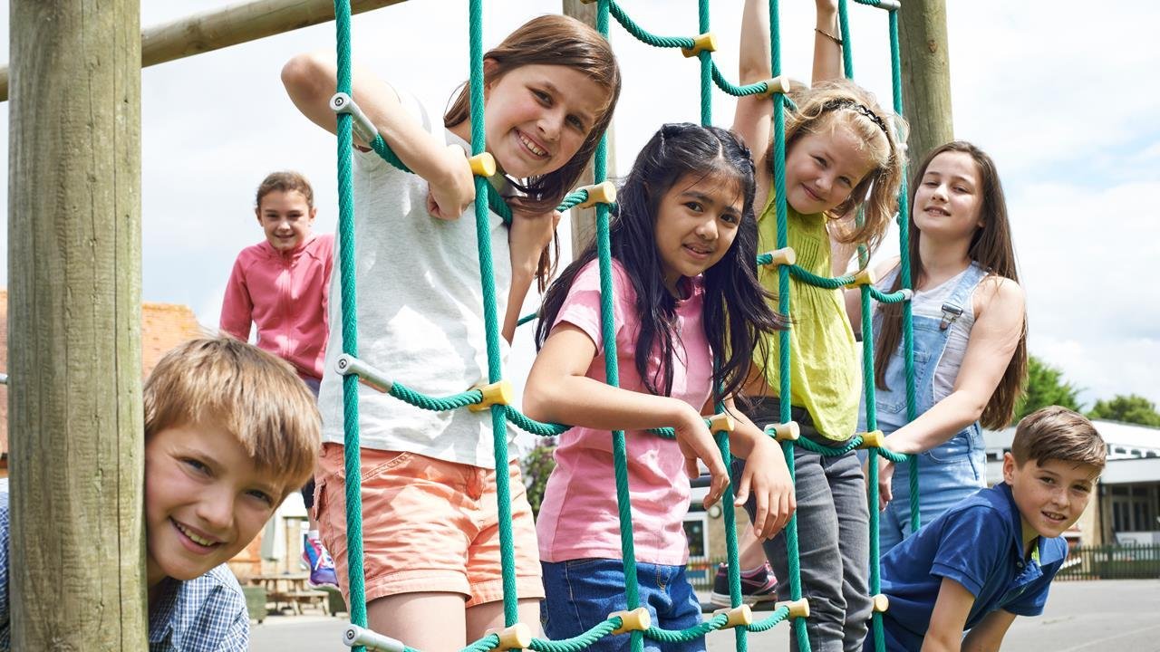 Children playing in a park