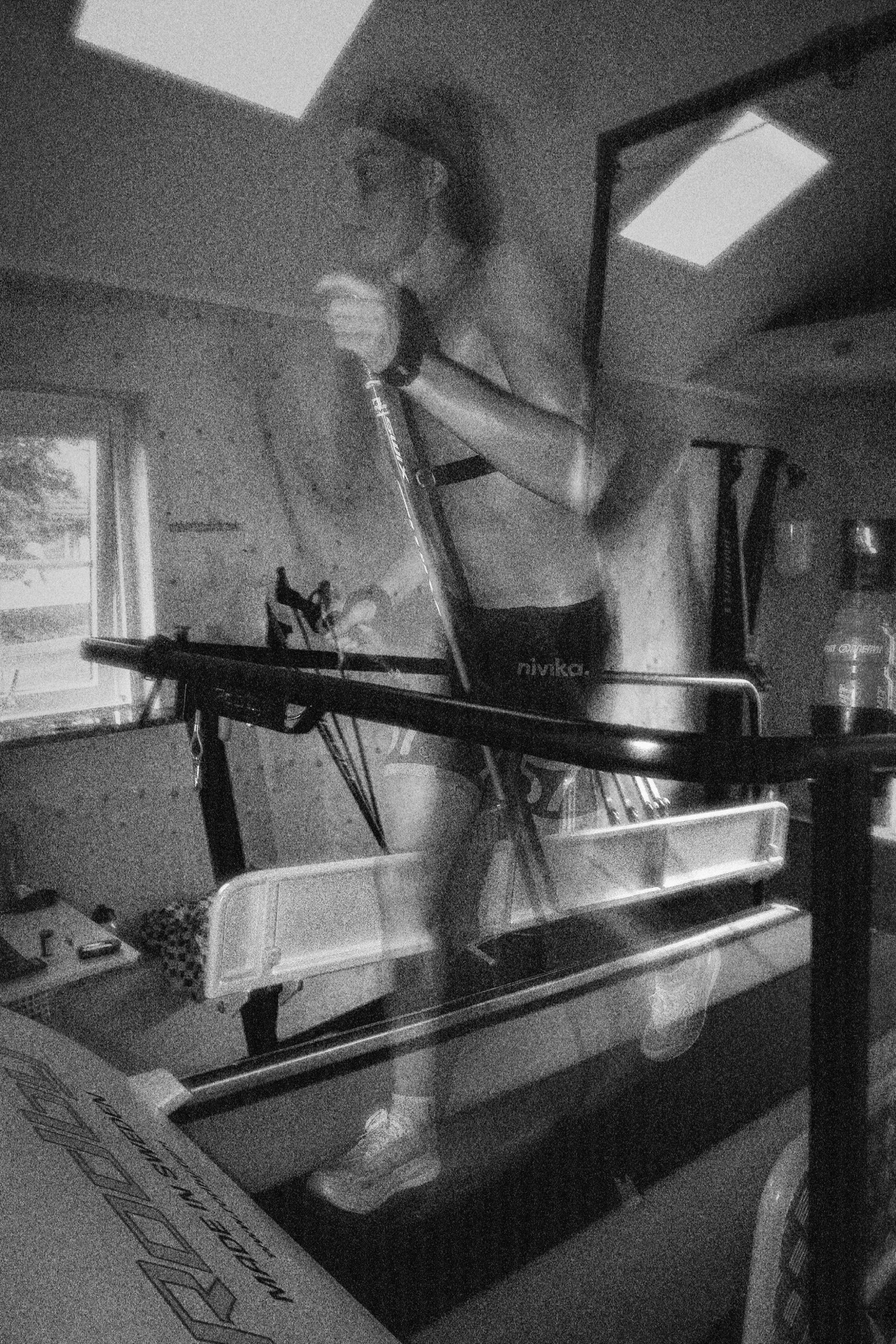 Alvar Myhlback training in at home, interval session, treadmill, high intensity, madshus.