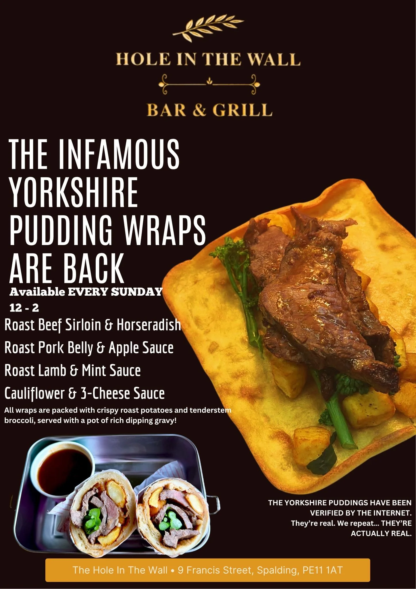 🔥 The infamous Yorkshire Pudding Wraps are BACK! 🔥
FOR THOSE WHO LOST SLEEP OVER OUR PREVIOUS POST&hellip;

Here you go. REAL Yorkshire Pudding Wraps. 

And yes&hellip; they&rsquo;re actually real! No AI, no computer-generated roast dinners and abs