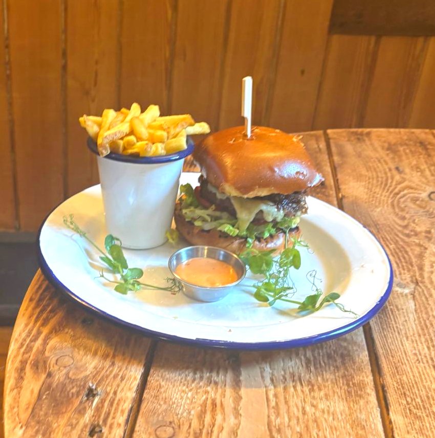 Double Burger at The Hole in the Wall, Spalding