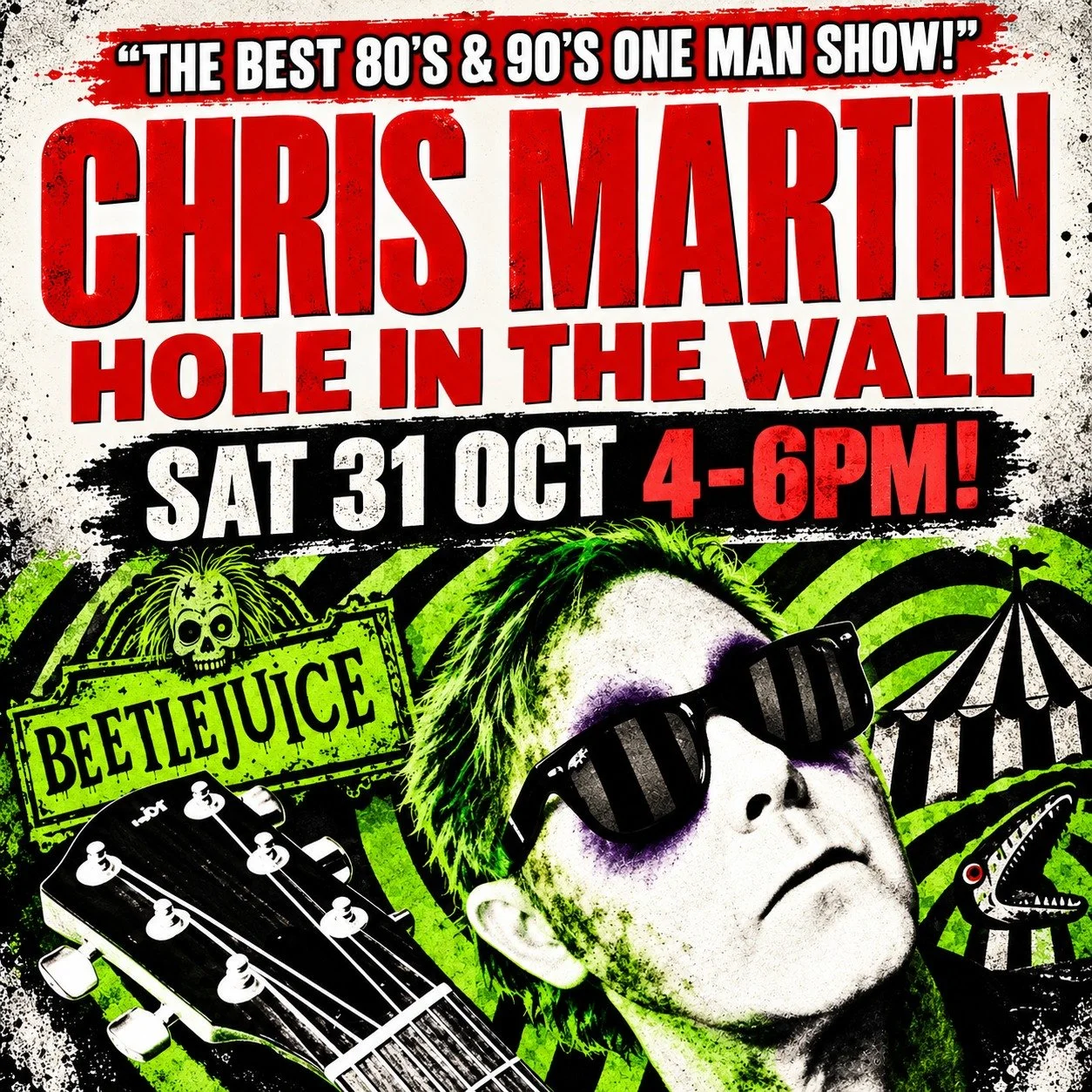 🎃 HALLOWEEN LIVE MUSIC AT THE HOLE IN THE WALL! 🎸

Two live acts, one brilliant Halloween party!

🎤 Chris Martin:4pm&ndash;6pm &ndash; 80s &amp; 90s classics
🎸 ET OSHEA:From 8:30pm

📅 Saturday 31st October
📍 The Hole in the Wall, Spalding
🆓 FR