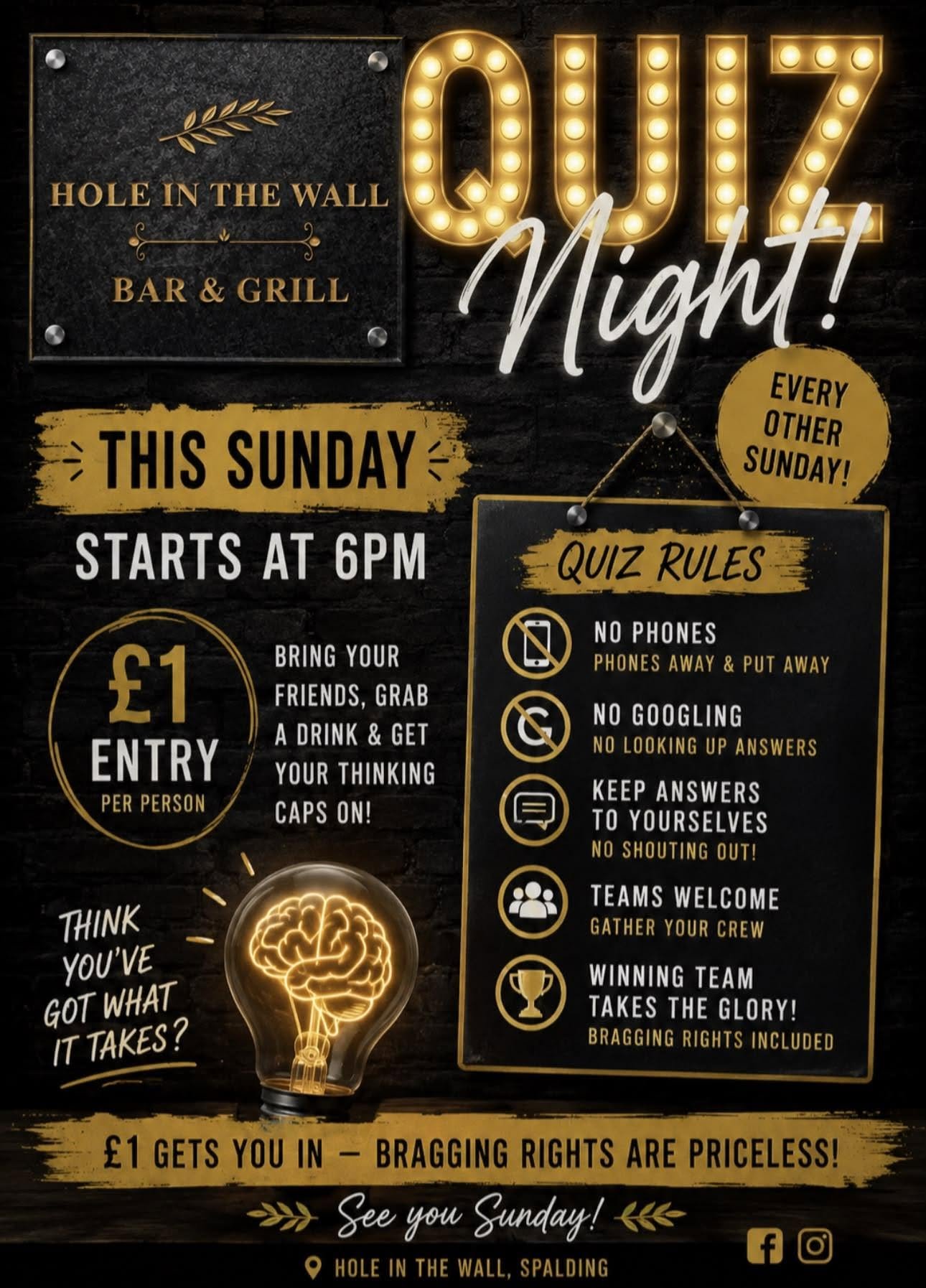 quiz night in spalding