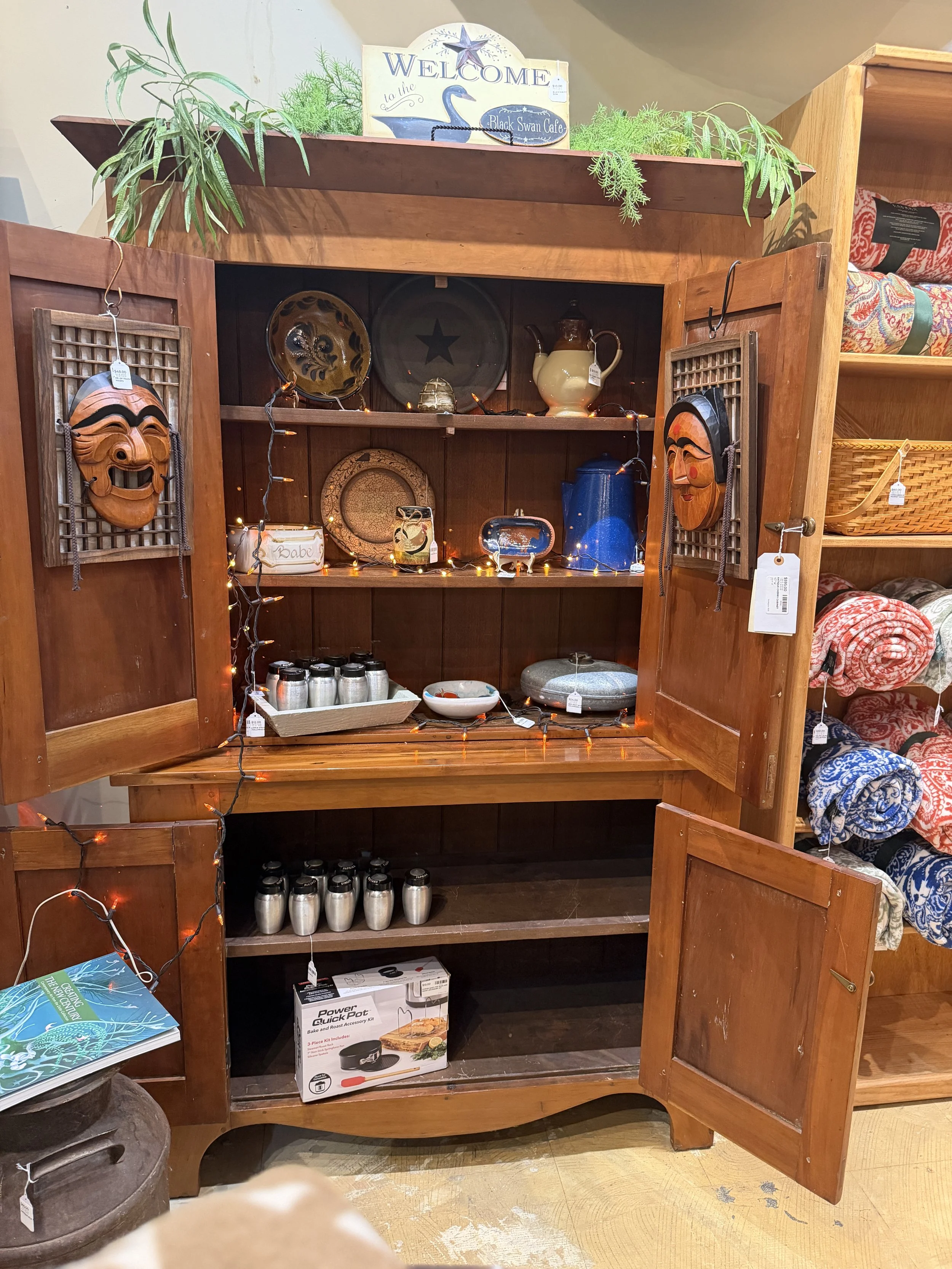 Antique Cherry Cabinet $595