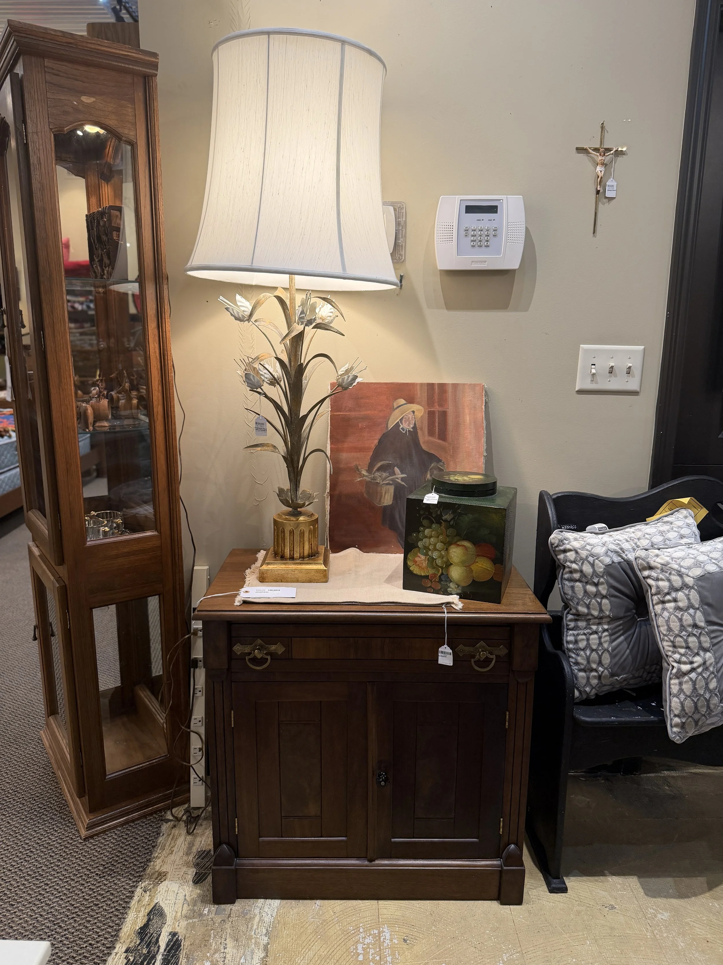 Antique Wash Stand Cabinet $160