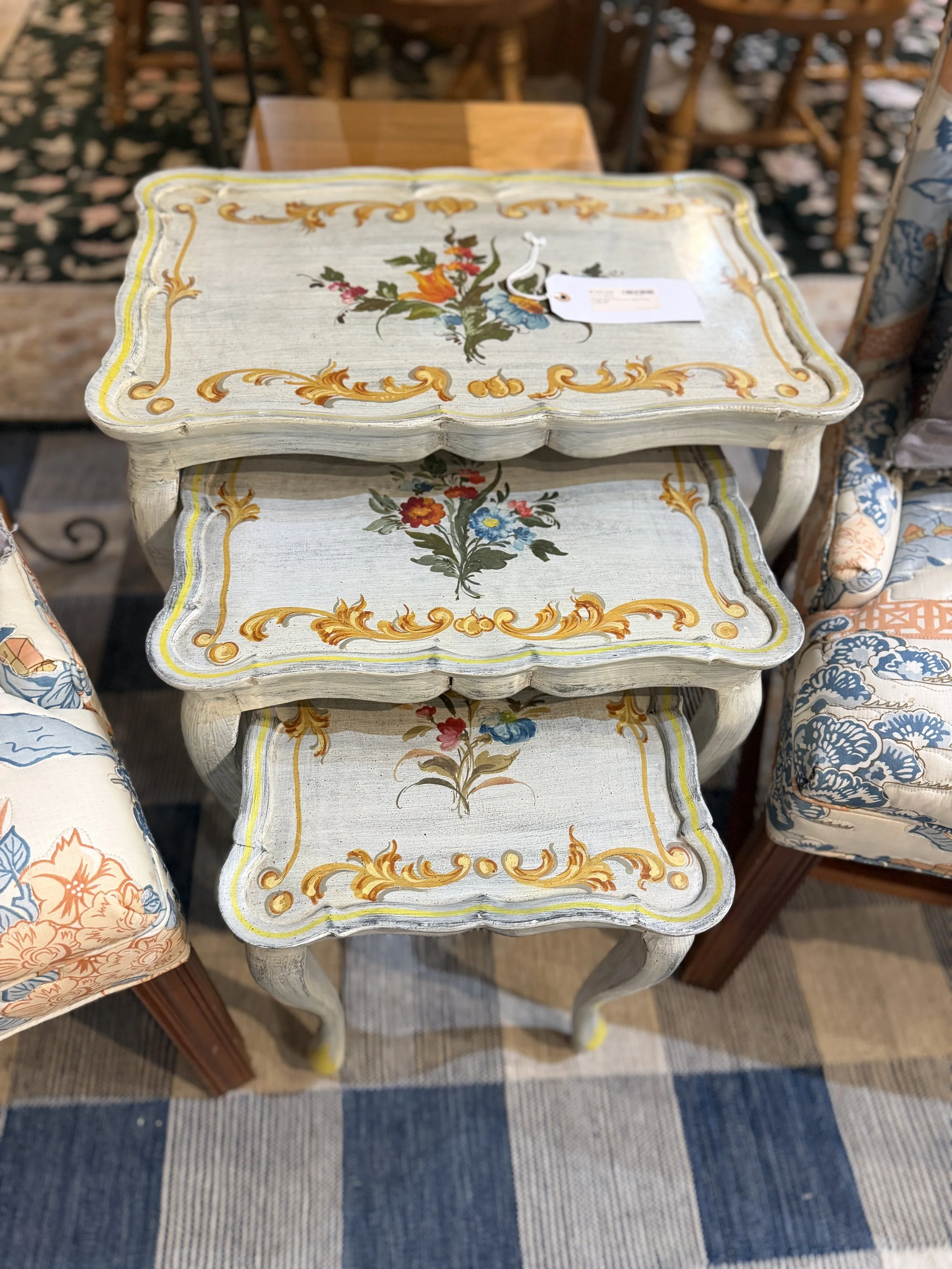 Painted Italian Nesting Tables $150