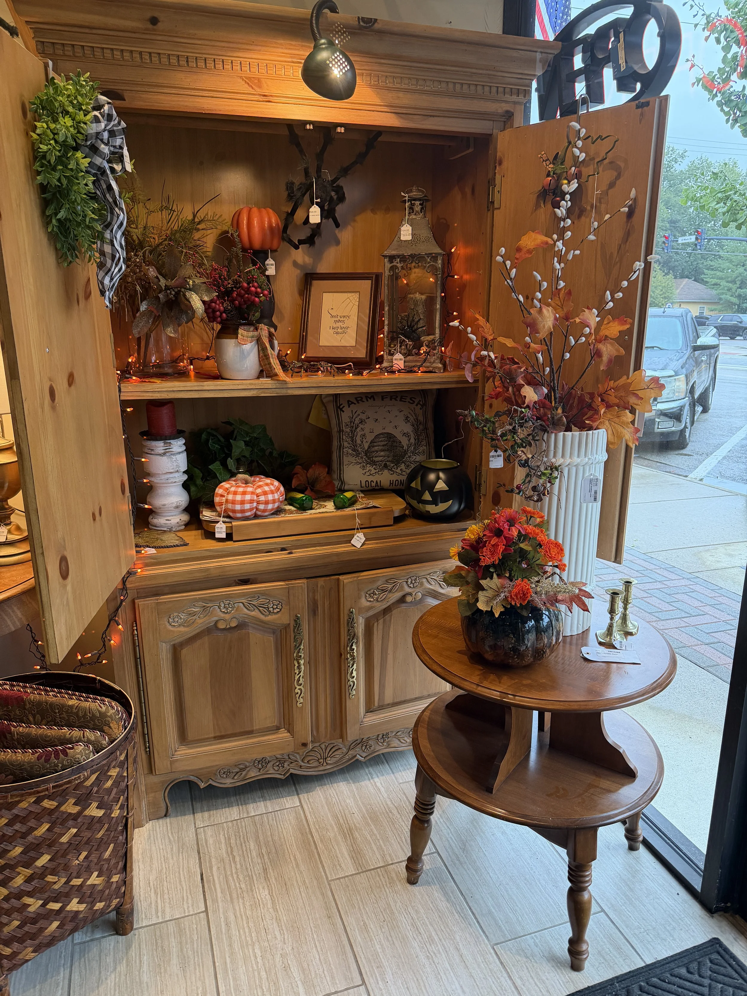 Pine Office Unit Hutch $395