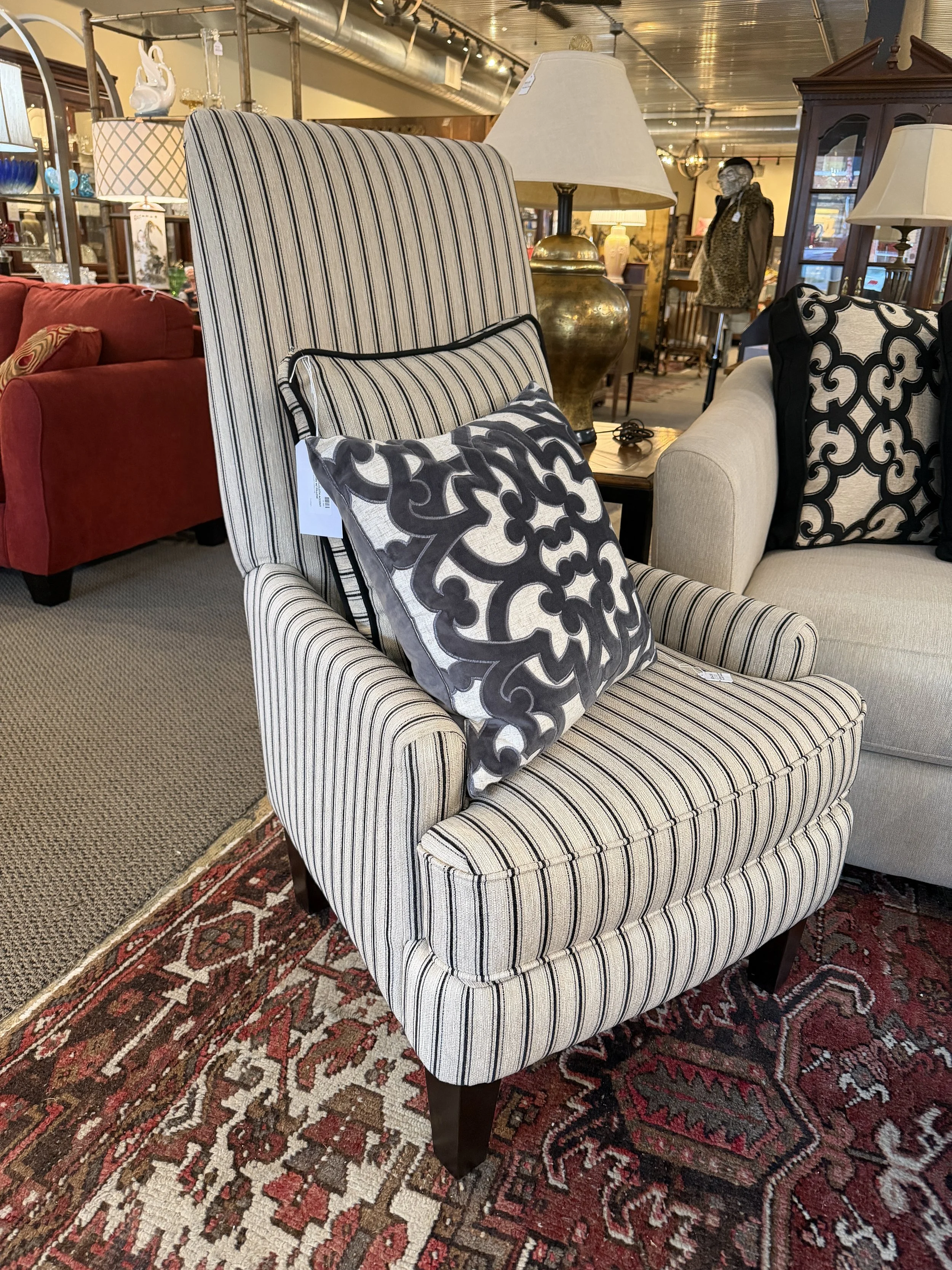 Sailcloth Accent Chairs w/ Pillow (Pair) $620