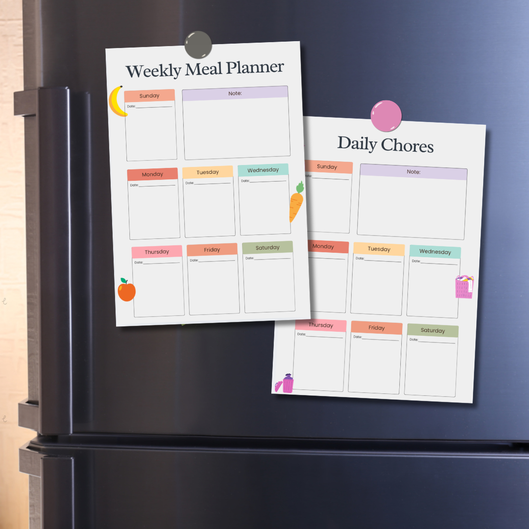 Weekly Meal Plan & Chore Chart