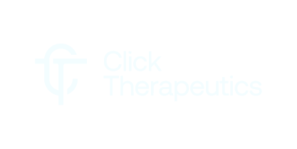 Click Therapeutics logo on a black background.
