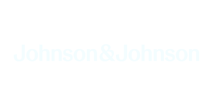 Johnson & Johnson logo in white on black background