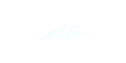 Text that reads 'alto' in white script on a black background.