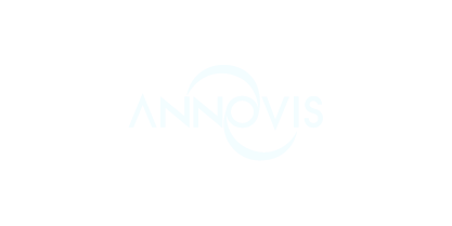 Annovis logo in white on a black background