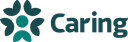 Caring logo with a teal snowflake and gear icon