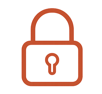 Lock icon with keyhole.