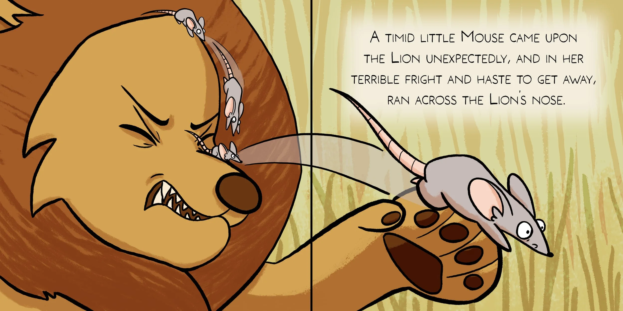 Hannah Roth - Lion and the Mouse (spread).jpeg