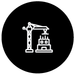 Construction crane and building