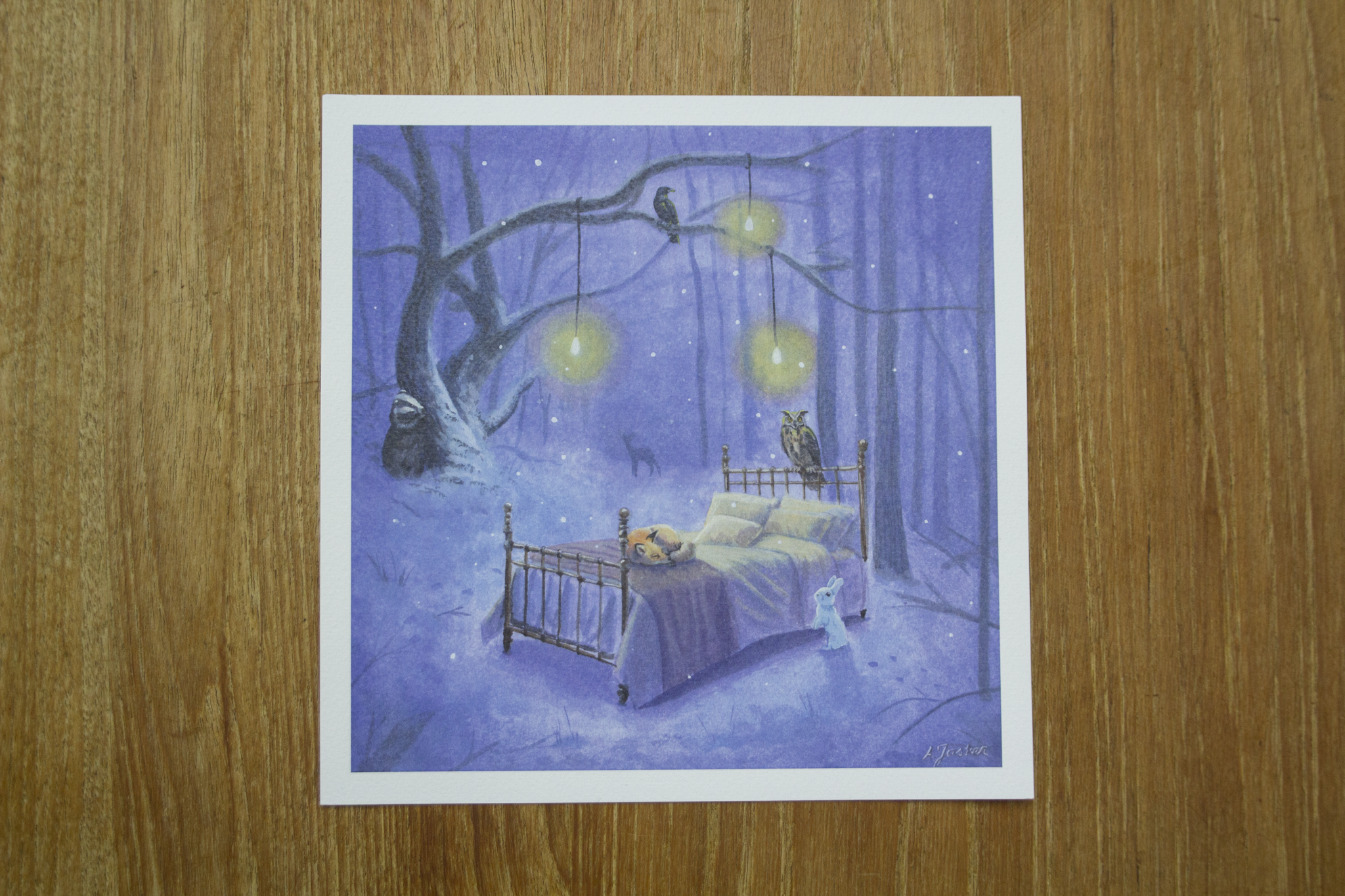 Slumberparty in the Woods Print 21x21 cm