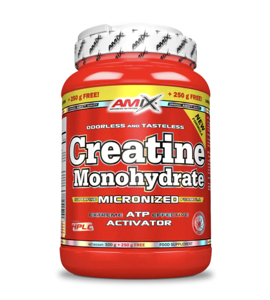 CREATINA MONOHIDRATO PURA 100% AMIX 500GR+250GR GRATIS