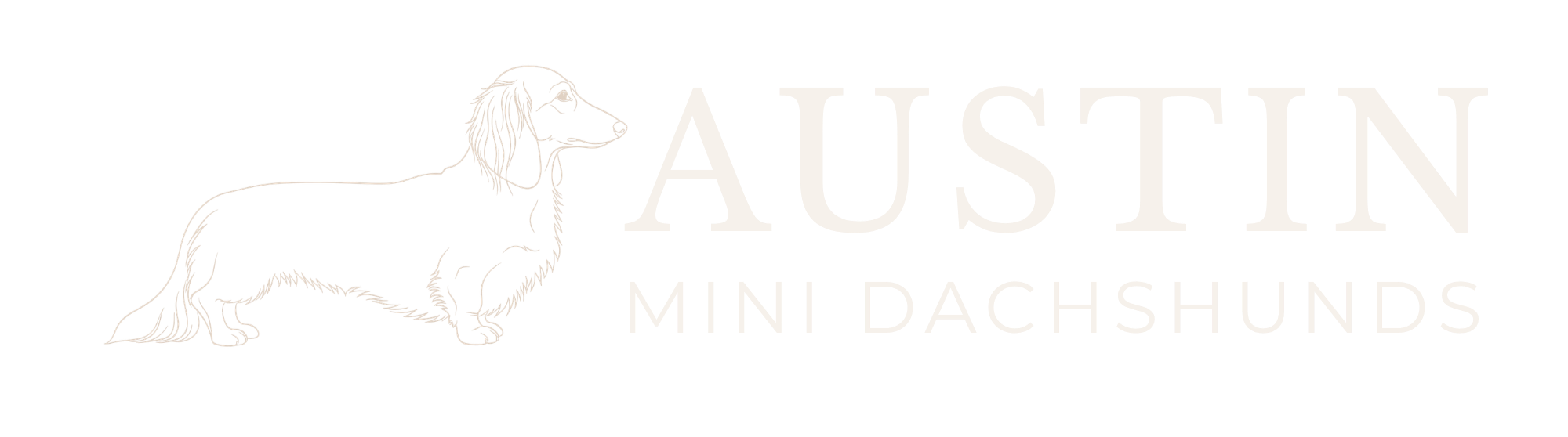 Austin Mini Dachshunds light footer logo.