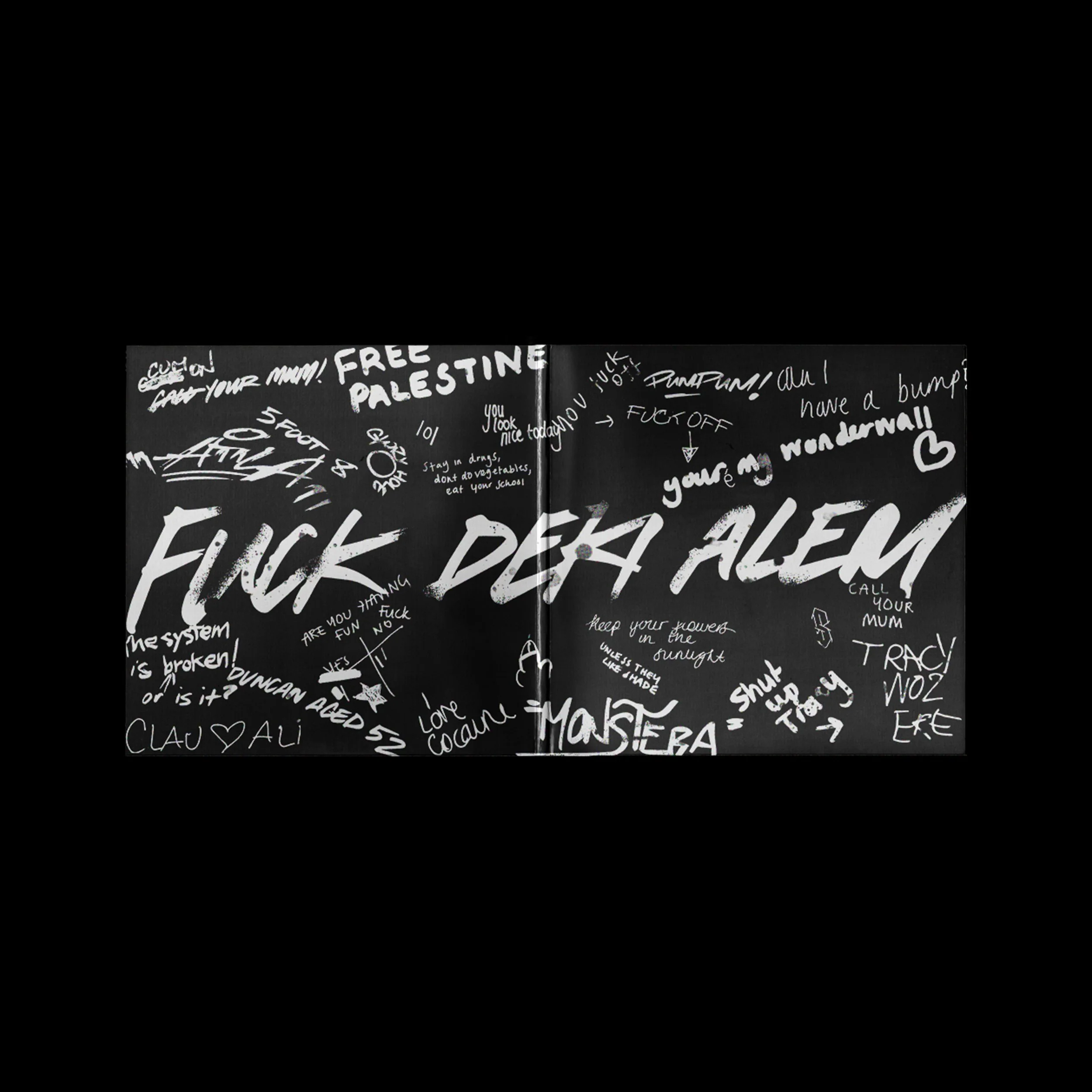 Design for Deki Alem inside vinyl album cover