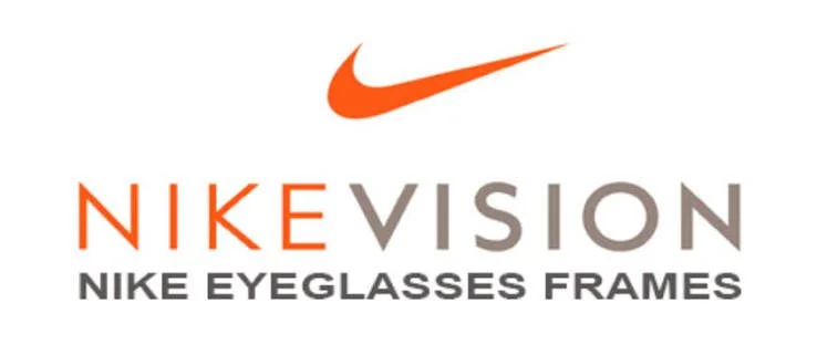 Nike Vision logo with Nike swoosh and text for Nike eyeglasses frames.