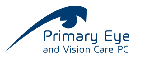 Logo for Primary Eye and Vision Care PC featuring a stylized eye and arrow design