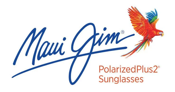 Maui Jim logo with a colorful parrot and text that reads 'PolarizedPlus2 Sunglasses'.