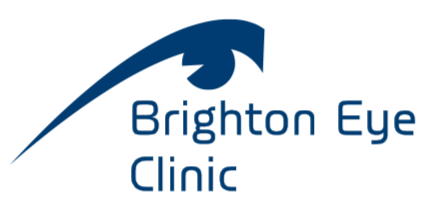 Brighton Eye Clinic logo featuring an eye illustration and text.