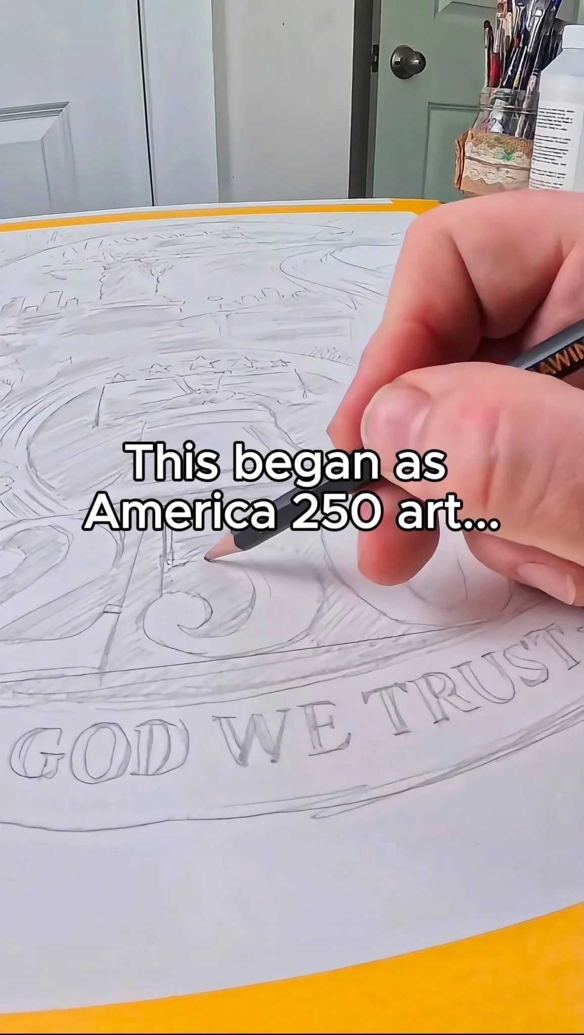 Here&rsquo;s a sneak peek from my latest video.

Tomorrow I&rsquo;m going Live to share the story behind my America 250 artwork &mdash; the meaning, the journey, and why this piece is so close to my heart.

I posted the full video on my official art 
