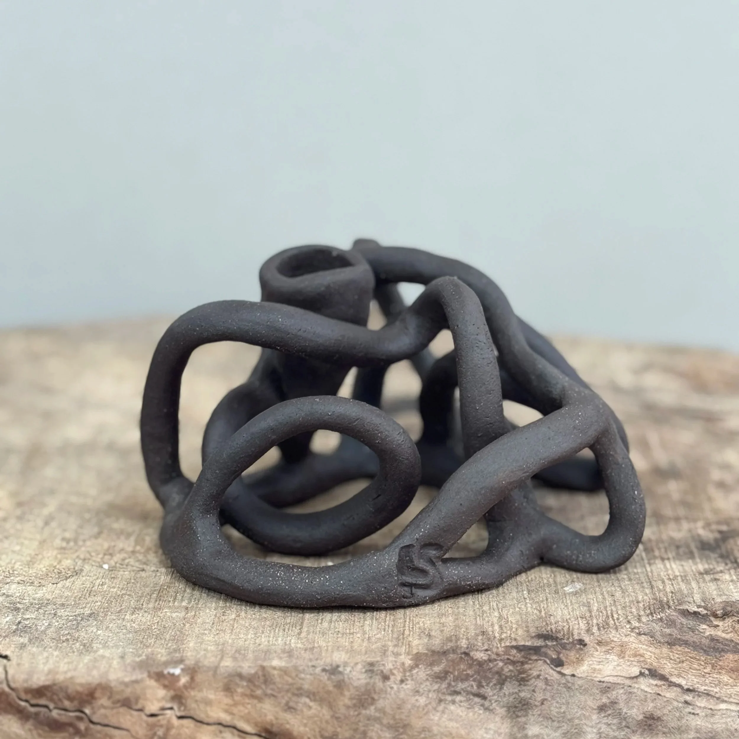 Dark Coiled Candle Holder No. 1