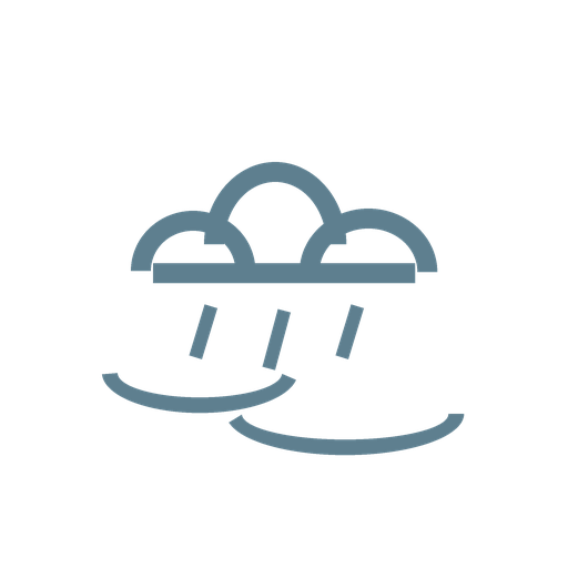 Cloud with rain illustration.