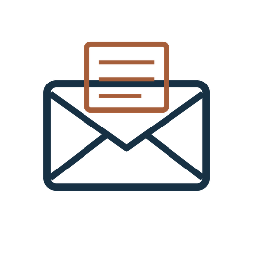 Envelope with a letter inside, representing email or messaging communication.