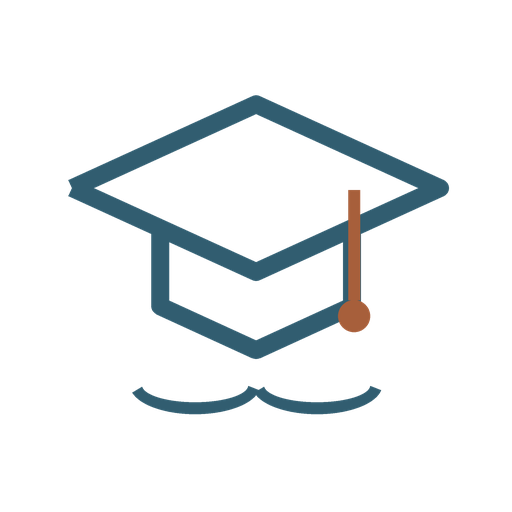 A graduation cap with a tassel and a diploma