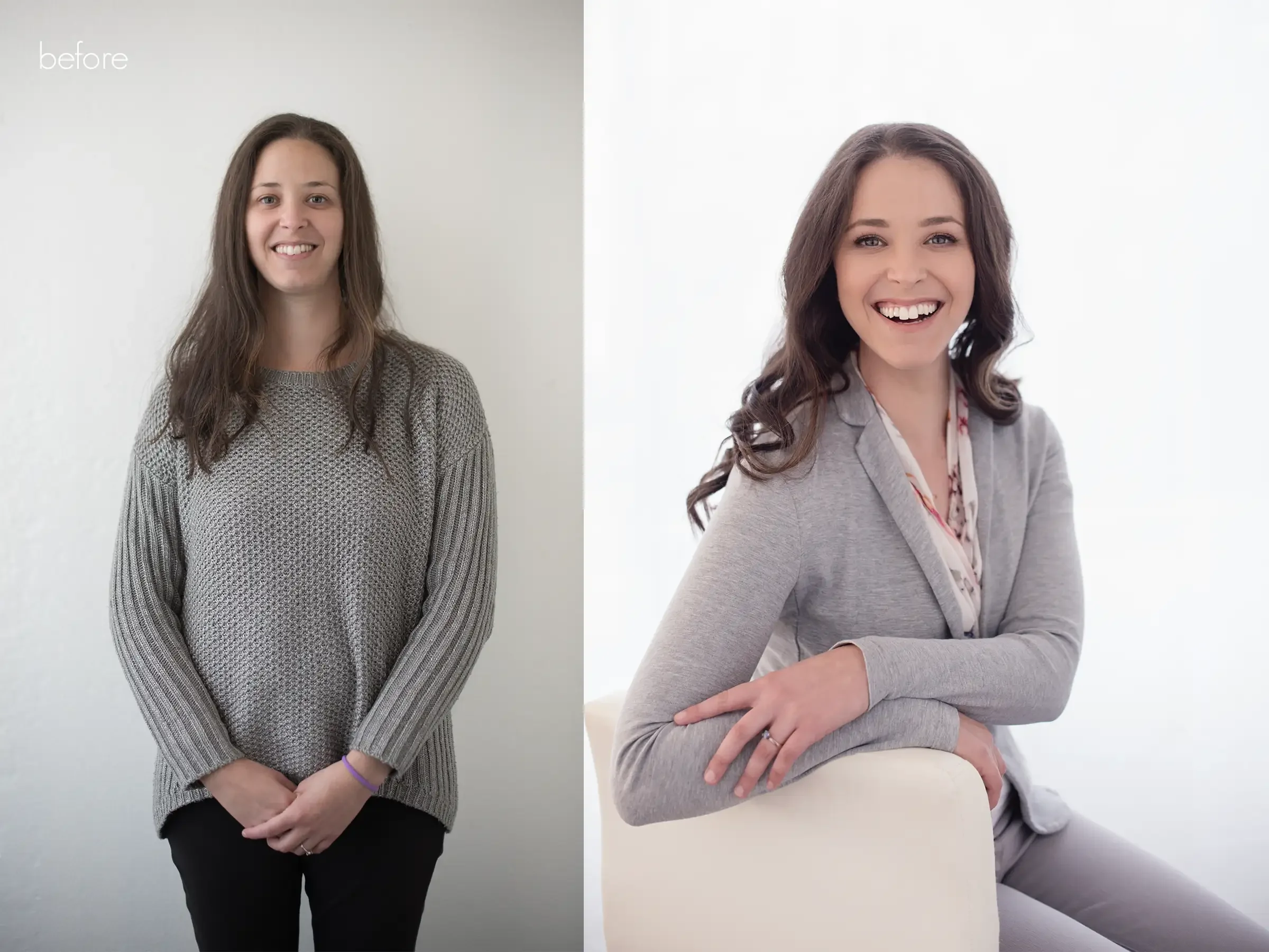 Jennifer Taylor before after corporate portrait.webp