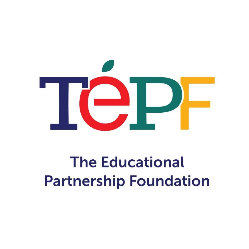 Logo of The Educational Partnership Foundation with the acronym TEF stylized in colorful letters and the full name written underneath.