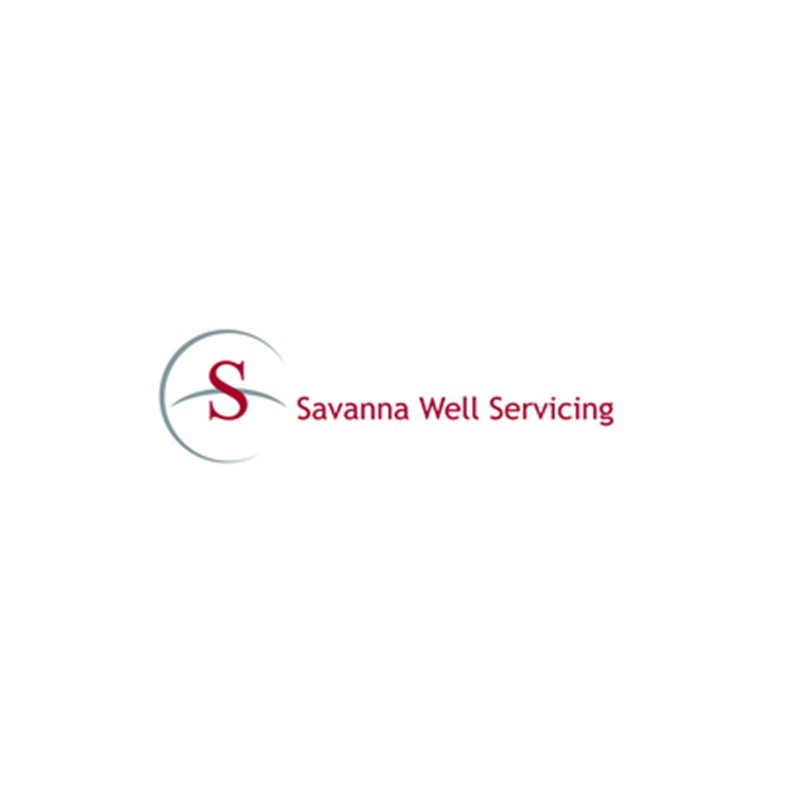 Logo of Savanna Well Servicing with a large red 'S' inside a gray circle and the company name next to it.