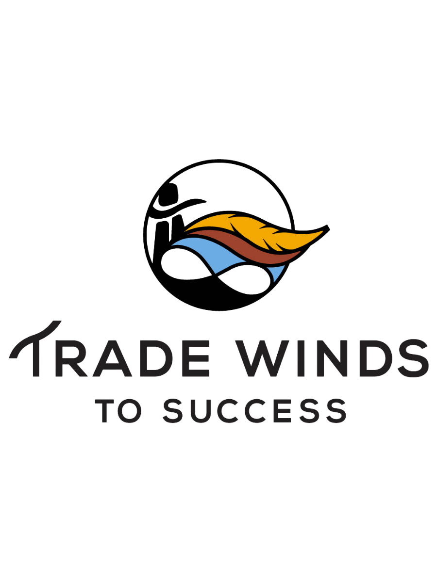Logo with a cheering mouth wearing glasses, text reads 'Trade Minds to Success'.