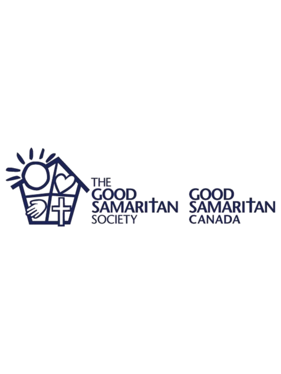 The logo of the Co-op Samaritan Society, featuring a stylized house with a sun above it, and the repeated text 'The Co-op Samaritan Society' in blue.