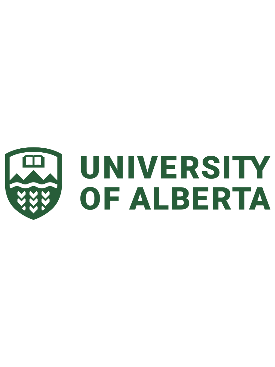 The logo of the University of Alberta, including a shield with a stylized building, waves, and wheat, with the text 'UNIVERSITY OF ALBERTA' in green.