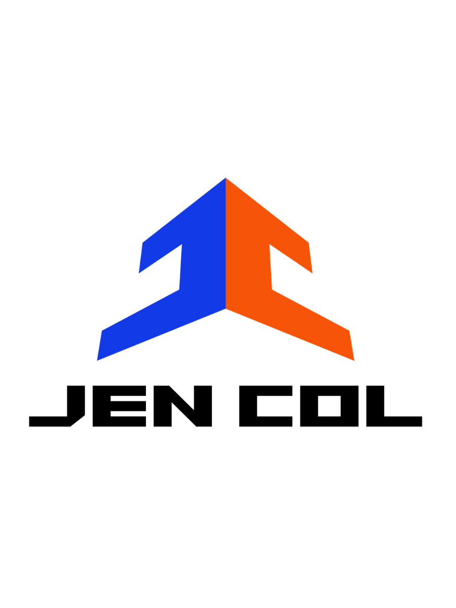 3D geometric shape with blue and red sections, and the text 'UAL' above it.