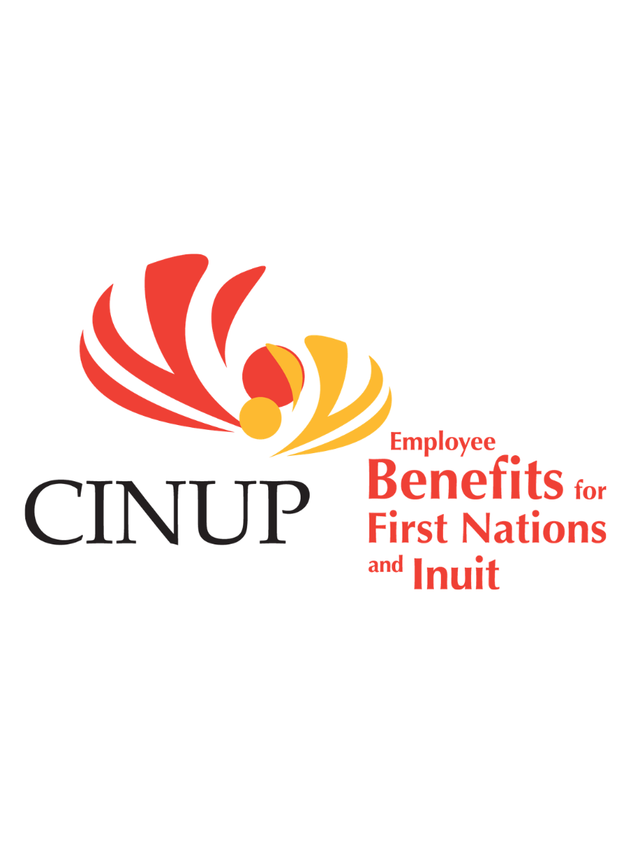 Logo for CINUP with a stylized butterfly graphic and text that reads 'Employee Benefits for First Nations and Inuit'.