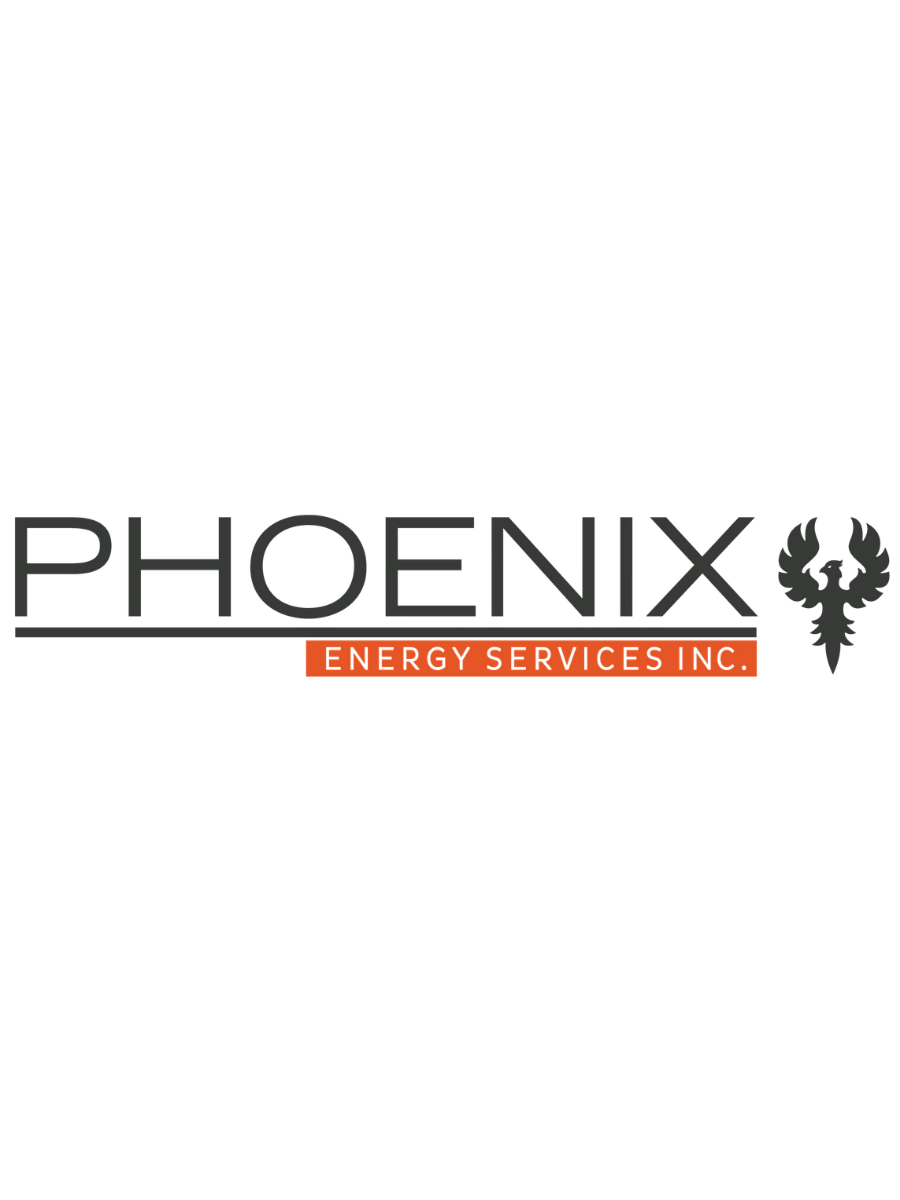 Logo for Phoenix Energy Services Inc. with a black phoenix bird and text.