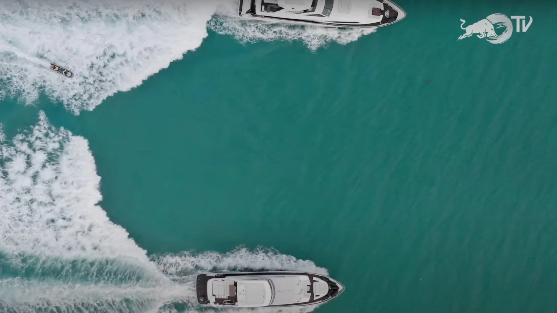 Dane Jackson Takes on the Wake of Two Yachts